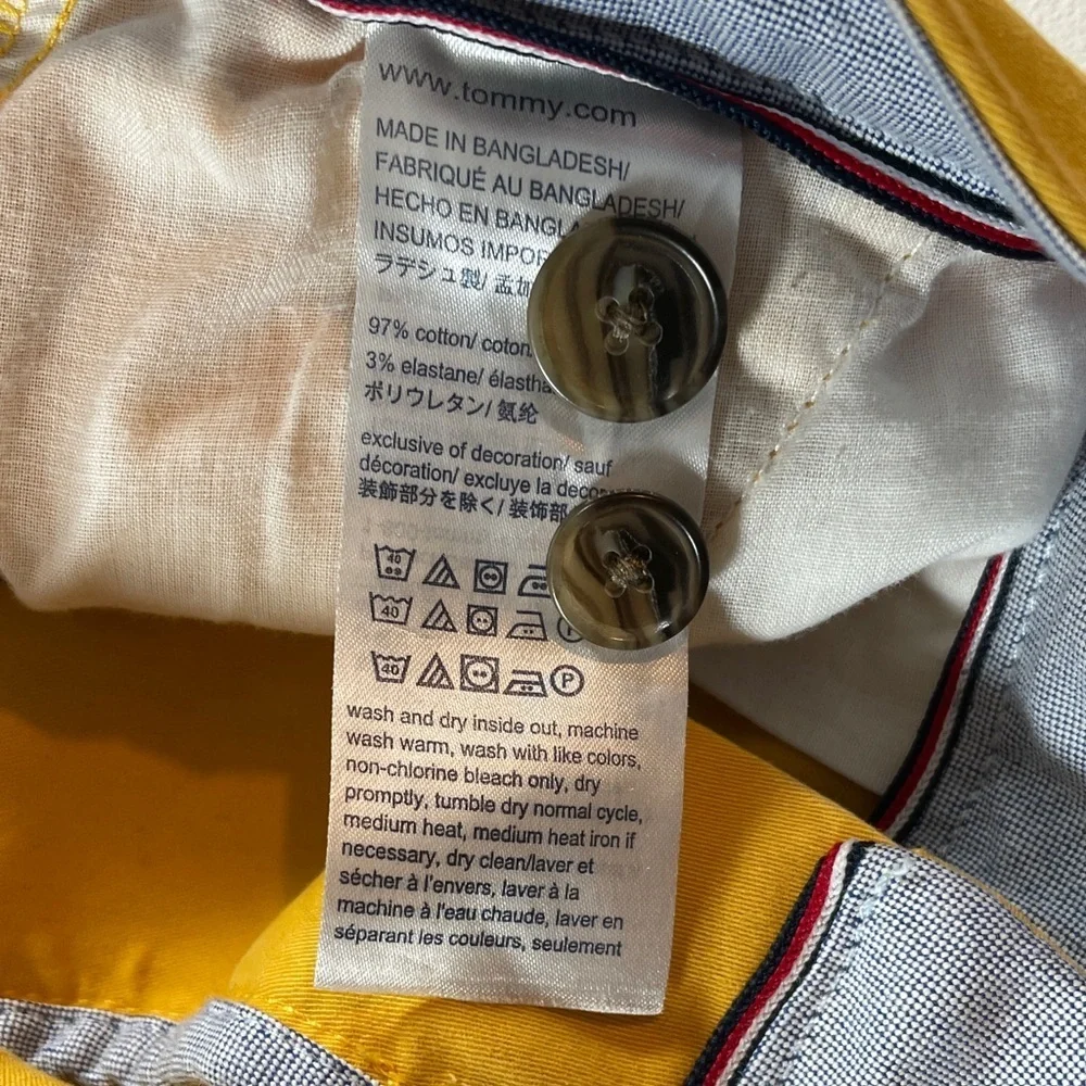 Tommy Hilfiger Yellow Chino Men’s Pants - 34